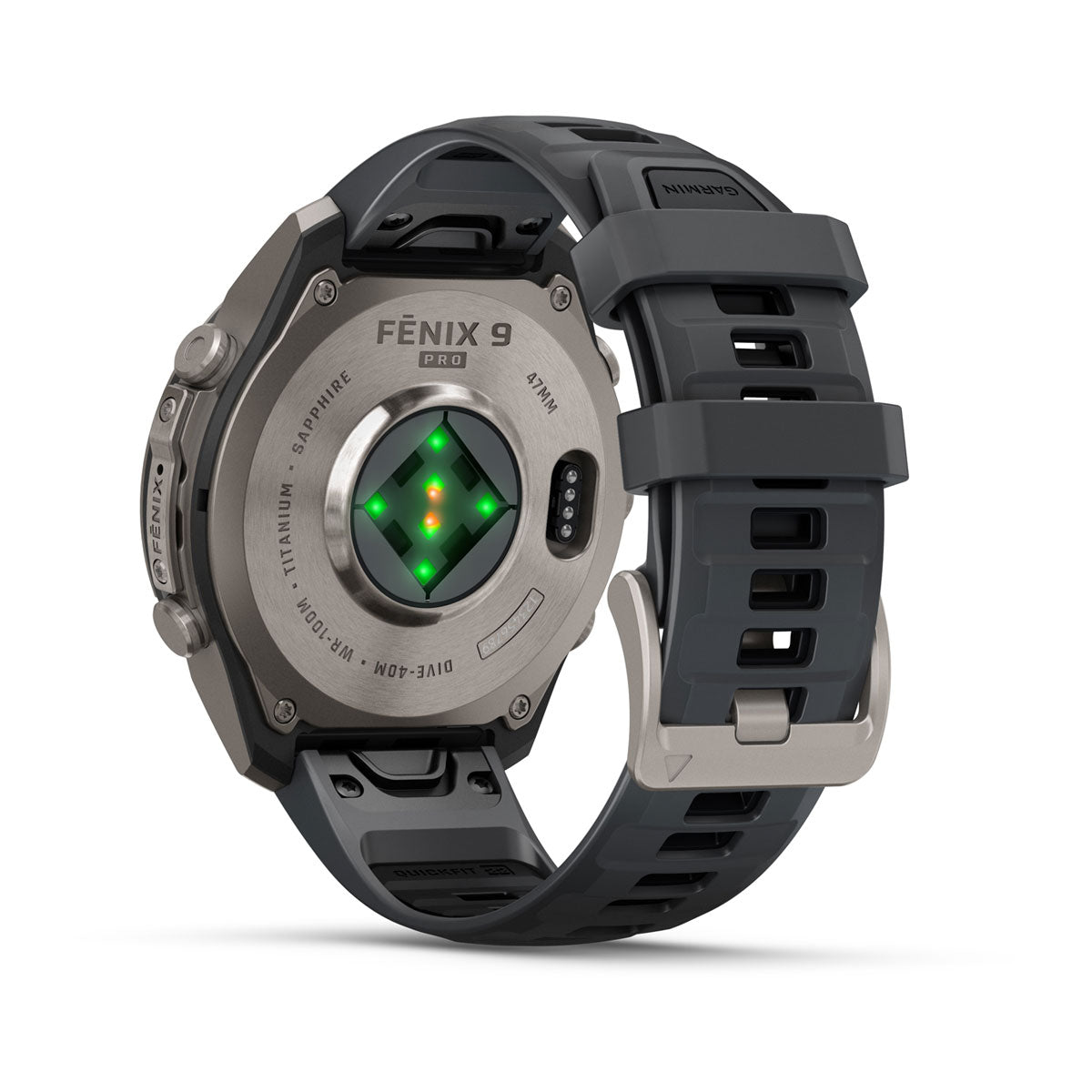 Garmin fēnix® 9 Pro – smartwatch, 47 mm, Tytanowy z silikonowym paskiem w kolorze Graphite / Black