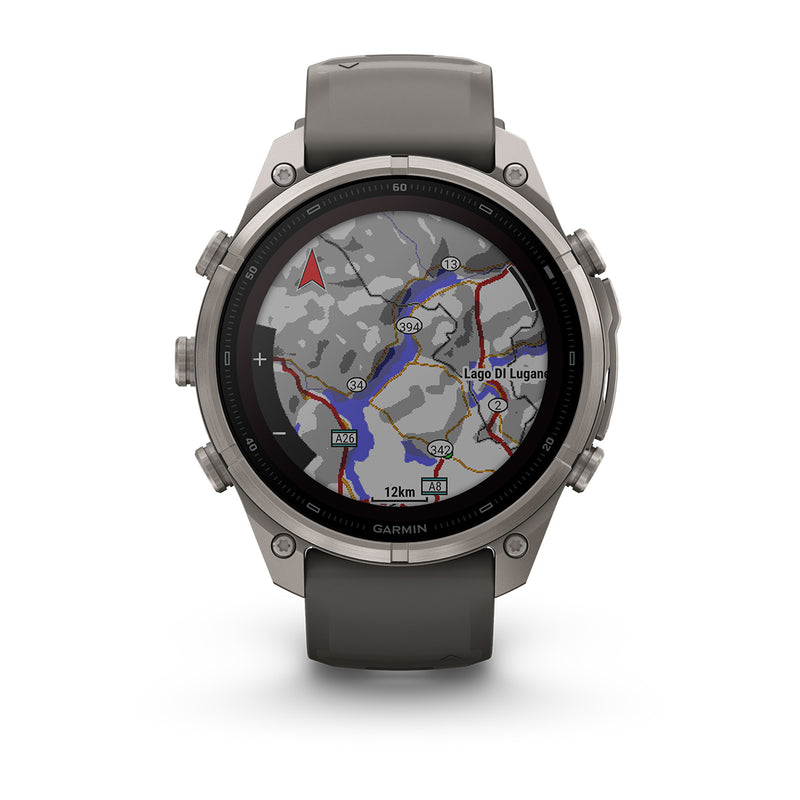 Garmin fēnix 9 Pro Solar– inReach®, 47 mm, Tytanowy z silikonowym paskiem w kolorze Pebble Gray (Kopia)