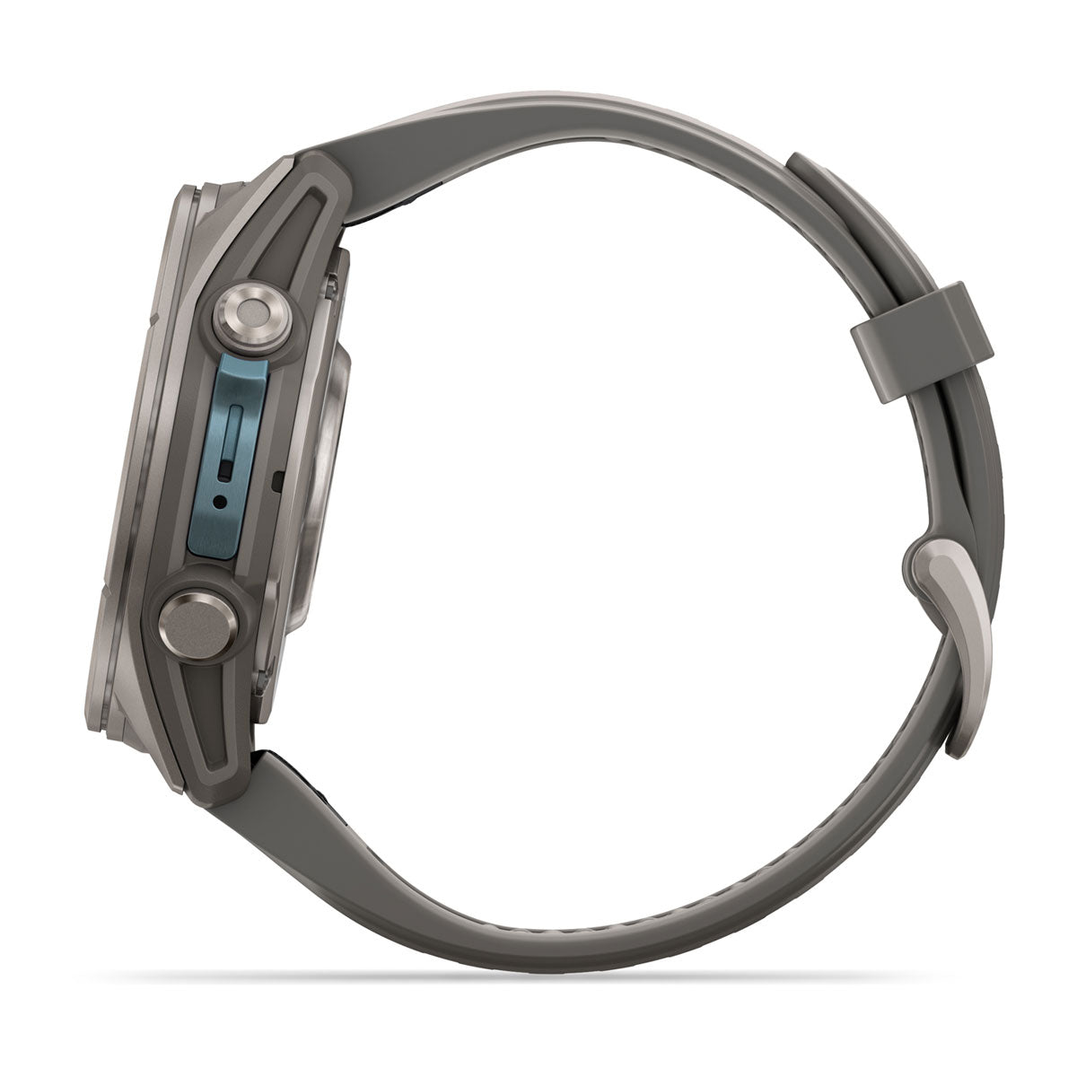 Garmin fēnix 9 – smartwatch, 43 mm, Tytanowy z silikonowym paskiem w kolorze Pebble Gray