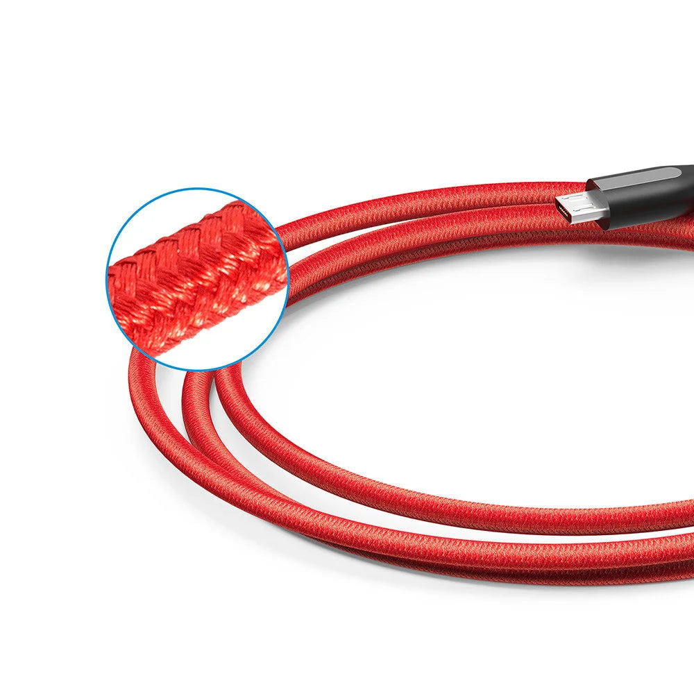 Anker Kabel Powerline+ Pleciony, Micro USB do USB-A, 1,8 m, Czerwony