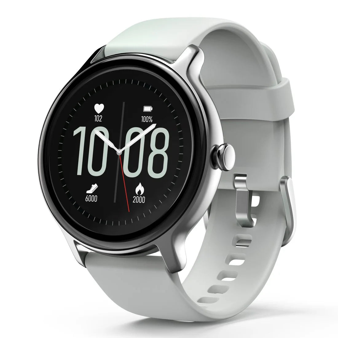 Smartwatch damski elegancki Hama Fit Watch 4910 srebrno-szary