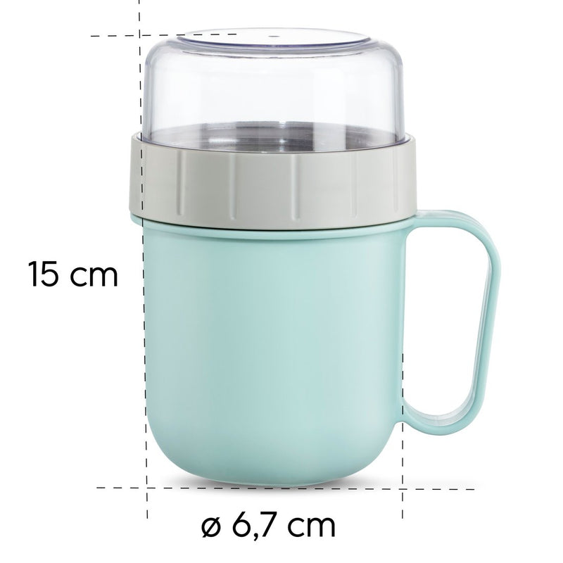 XAVAX Pojemnik na żywność/musli, lunchbox, dwukomorowy "TO GO" 500 ml