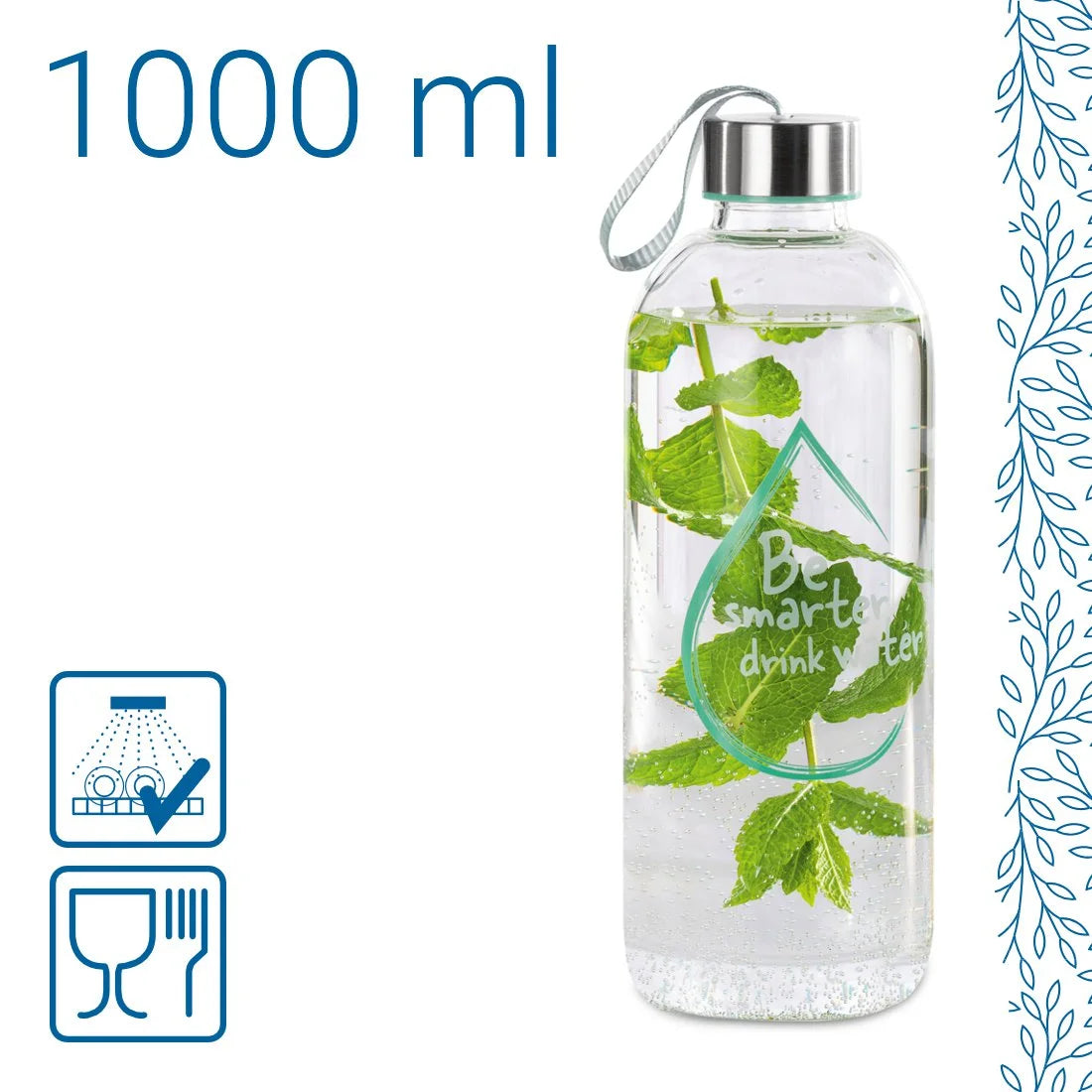 Xavax Szklana butelka, "TO GO" 1000 ML