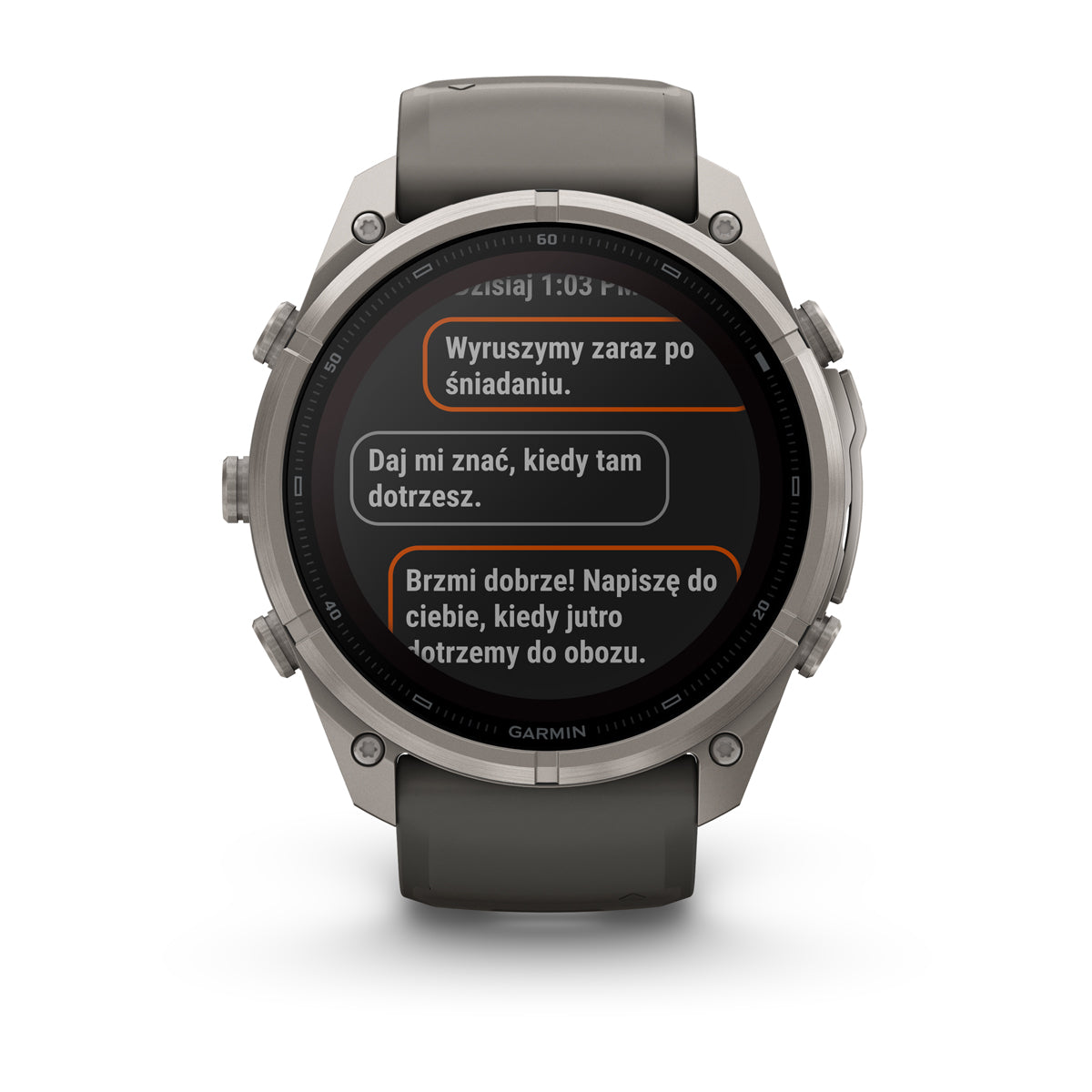 Garmin fēnix 9 Pro Solar– inReach®, 51 mm, Tytanowy z silikonowym paskiem w kolorze Pebble Gray