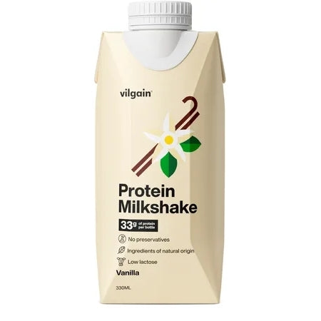 Vilgain Protein Milkshake – Mleczny napój proteinowy, 330 ml, Wanilia