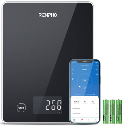 Renpho Scale Calibra 1L – Inteligentna waga kuchenna, Bluetooth, Czarny