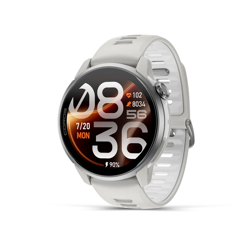 COROS PACE 4 Pro - zegarek sportowy, 48 mm, Biały z paskiem silikonowym
