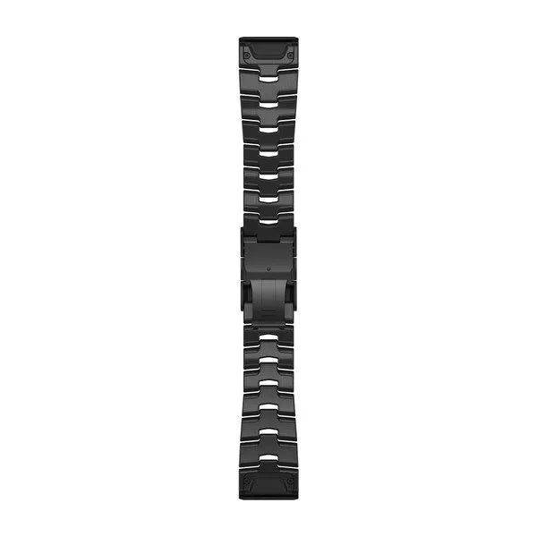 Garmin QuickFit® 26 – Tytanowa bransoleta z otworami, powłoka carbon grey DLC (czarny)