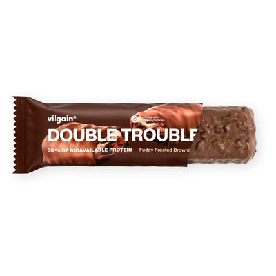 Vilgain Double Trouble Protein Bar – Baton proteinowy, 55 g, Podwójna czekolada z kremem