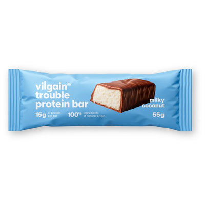 Vilgain Trouble Protein Bar – Baton proteinowy, 55 g, Kokos z mleczną czekoladą