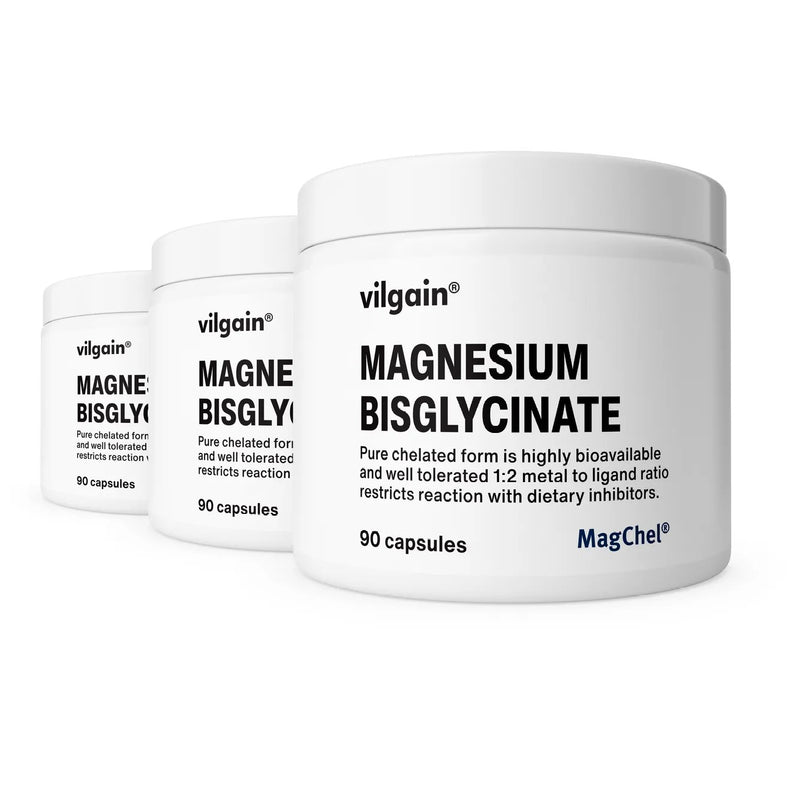 Vilgain Bisglicynian magnezu – Suplement, 90 kapsułek, Naturalny