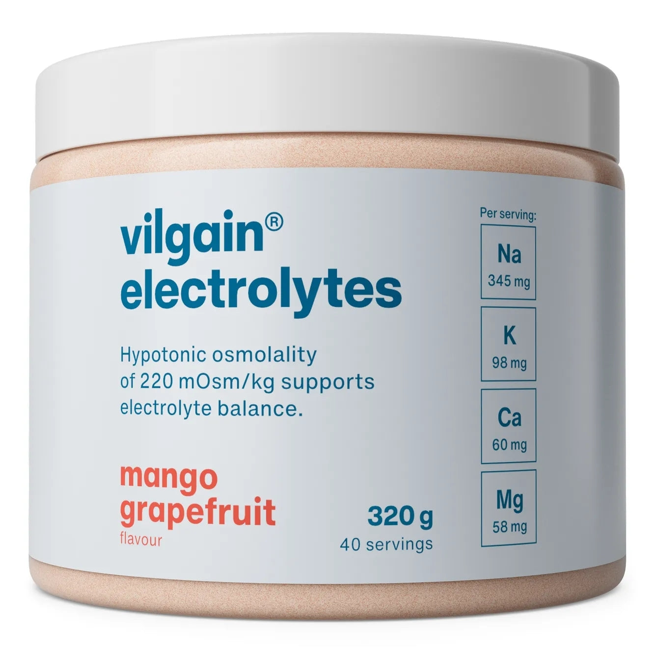 Vilgain Elektrolity – Suplement diety, 320 g, Mango & grejpfrut