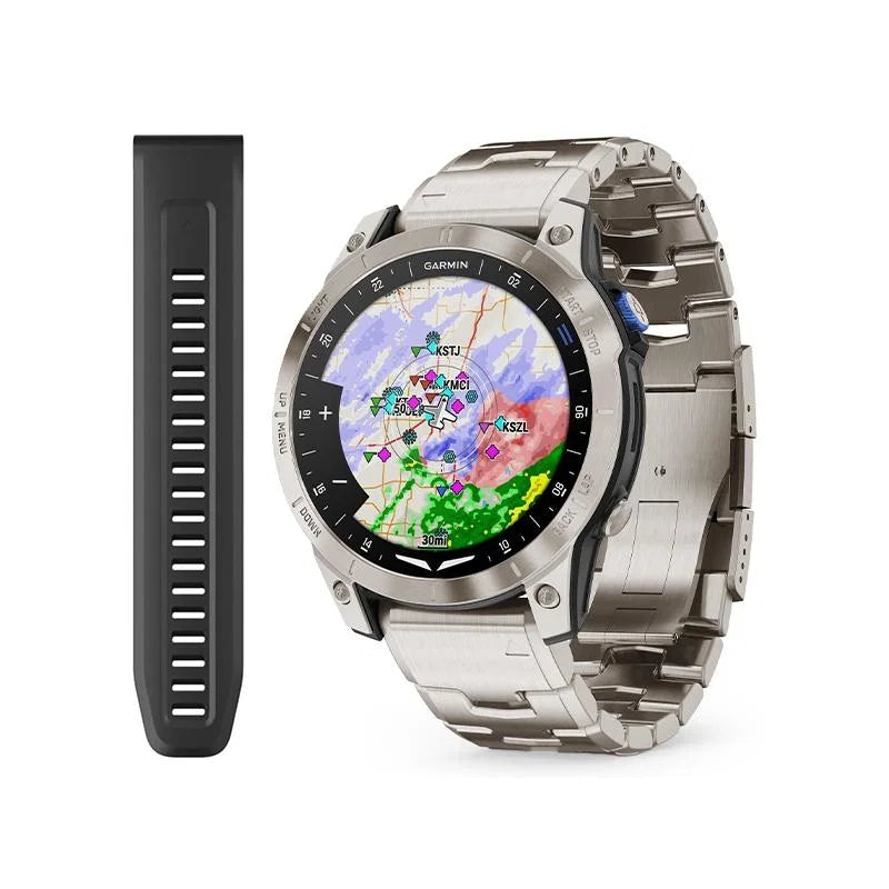 Garmin D2 Mach 1 – Zegarek lotniczy z tytanową bransoletą - OUTLET