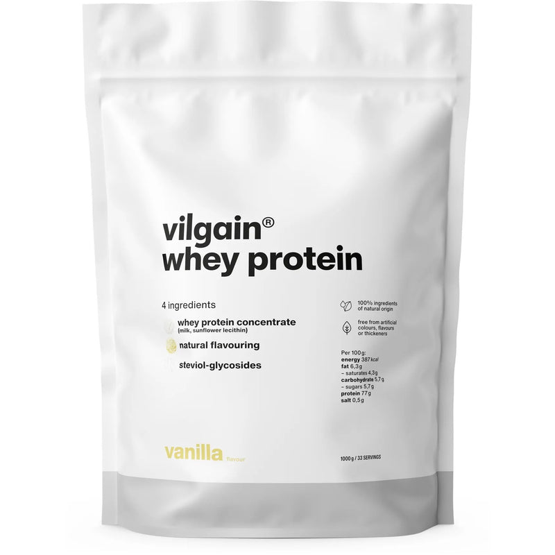 Vilgain Whey Protein – Białko serwatkowe, 1000 g, Wanilia