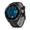 Garmin Forerunner 965 Szara ramka tytanowa z powłoką węglową DLC z czarną kopertą i czarnym/jasnoszarym silikonowym paskiem
