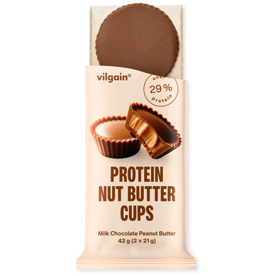 Vilgain Protein Nut Butter Cups – Czekoladki z masłem orzechowym, 42 g, Masło orzechowe w mlecznej czekoladzie