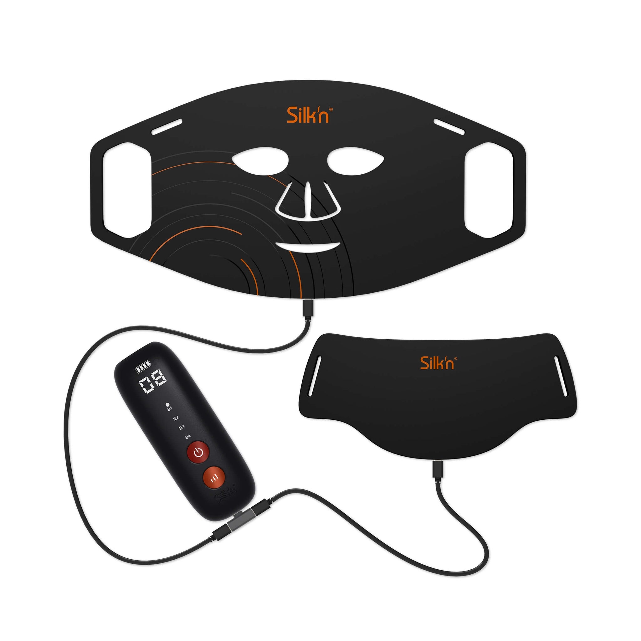 Silk'n Dual LED Mask – na twarz i szyję, czarna