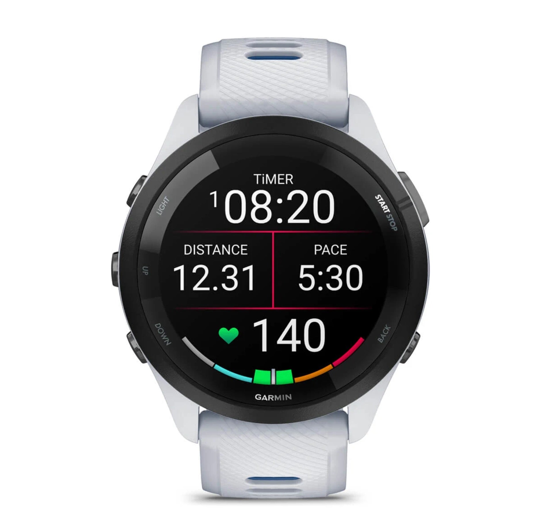 Garmin Forerunner® 265 zegarek do biegania z wyświetlaczem AMOLED - biały