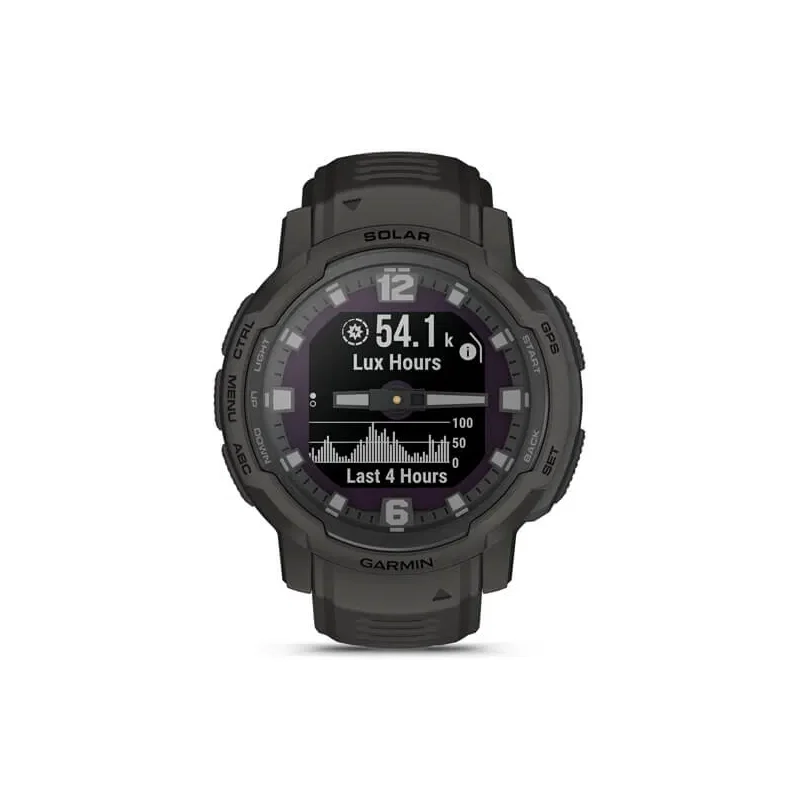 Garmin Instinct Crossover Solar - Zegarek hybrydowy z analogowymi wskazówkami, Grafitowy - OUTLET