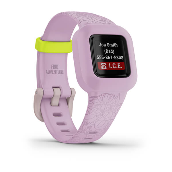 Garmin Vívofit jr. 3 – Monitor aktywności dla dzieci, Różowe kwiaty - OUTLET