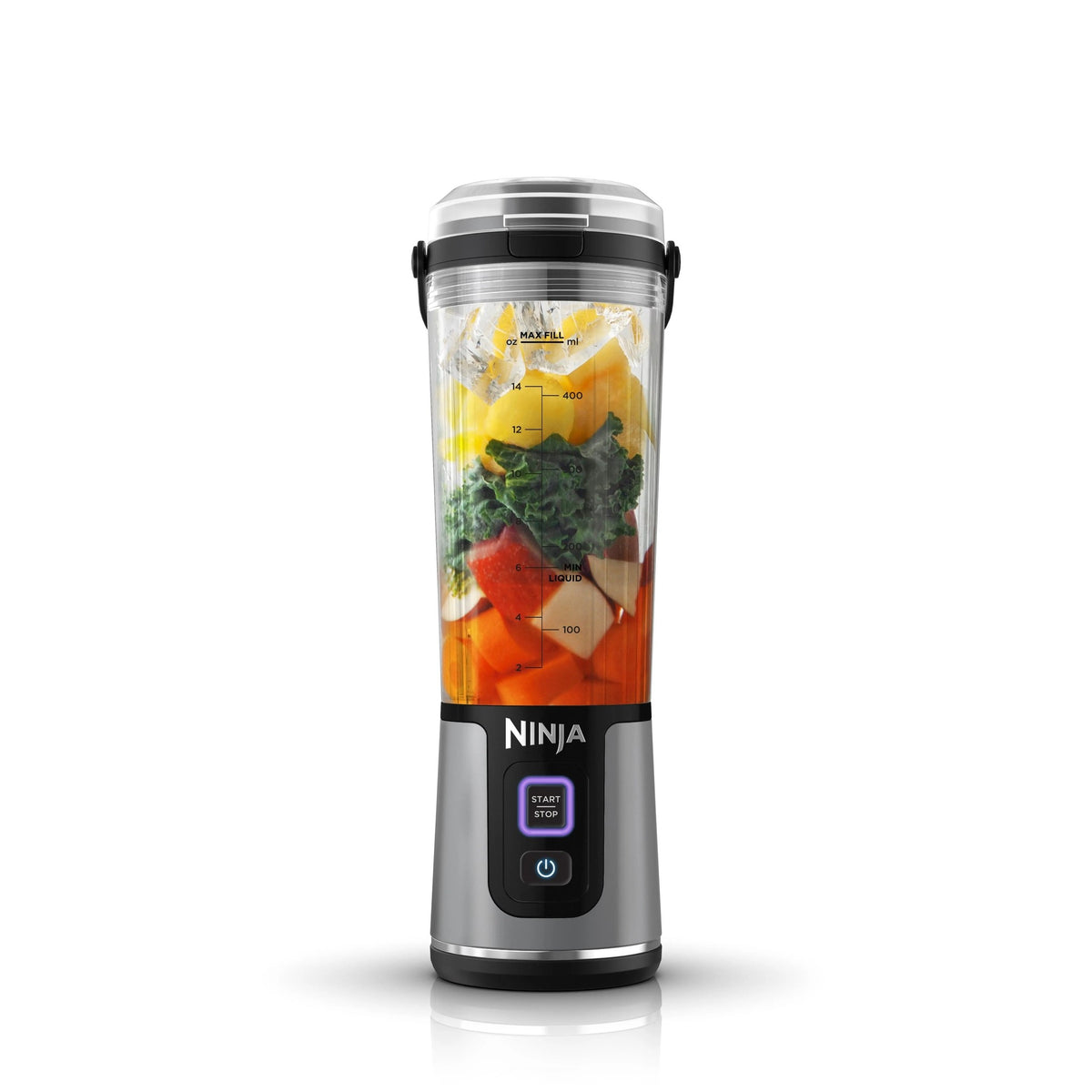Ninja BC151EUBK - Bezprzewodowy blender kielichowy, 0,53 l, Szary