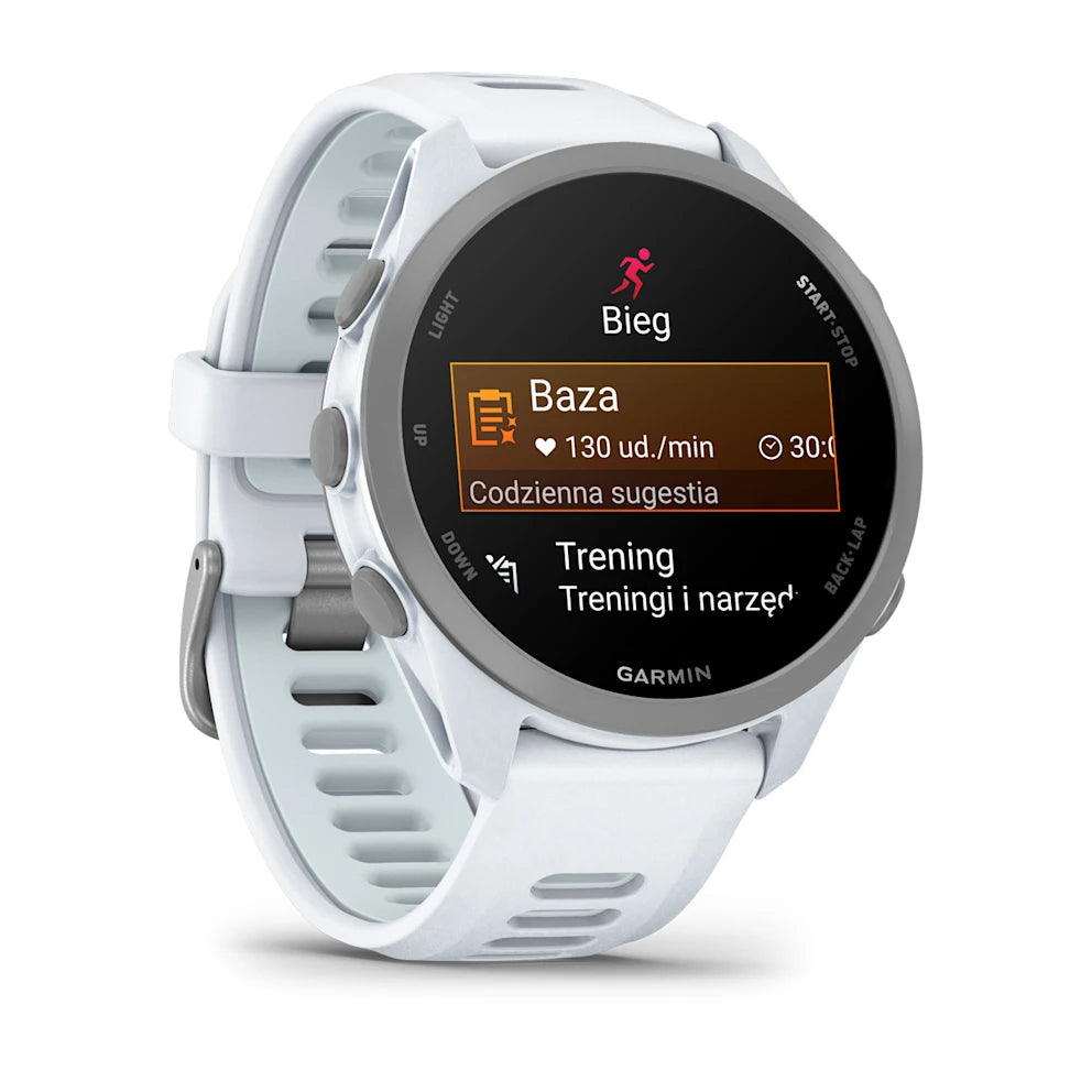 Garmin Forerunner 170 Music – Whitestone z paskiem w kolorze Whitestone / Cloud Blue