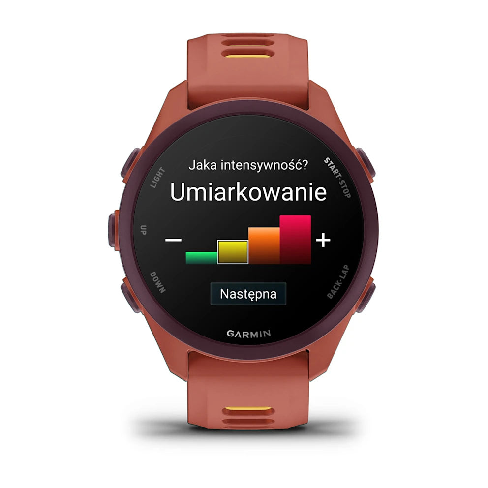 Garmin Forerunner 170 Music – Red Pink z paskiem w kolorze Red Pink / Mango