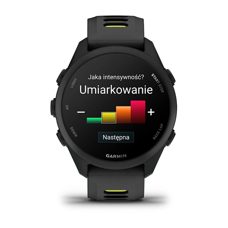 Garmin Forerunner 170 Music – Black z paskiem w kolorze Black / Amp Yellow