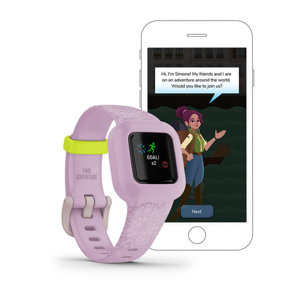 Garmin Vívofit jr. 3 – Monitor aktywności dla dzieci, Różowe kwiaty - OUTLET