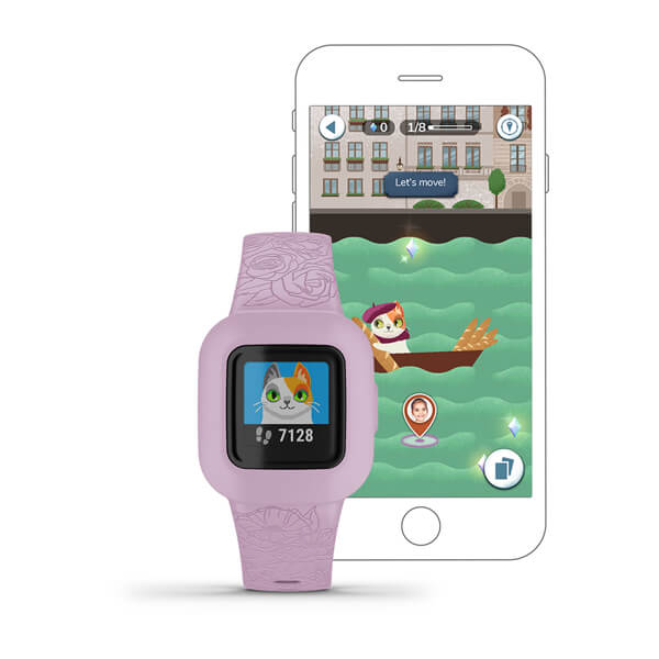 Garmin Vívofit jr. 3 – Monitor aktywności dla dzieci, Różowe kwiaty - OUTLET