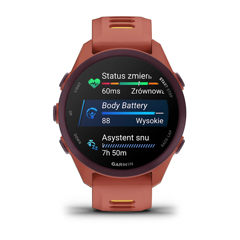 Garmin Forerunner 170 Music – Red Pink z paskiem w kolorze Red Pink / Mango