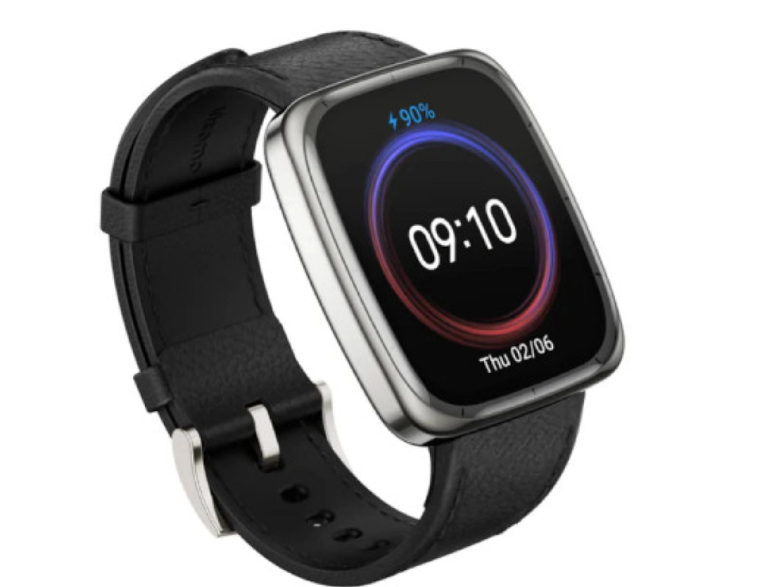 Amazfit Smartwatch Active 2 Square Skórzany Pasek NFC Czarny