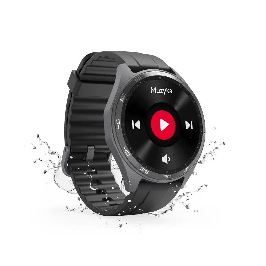 Hama Smartwatch 7010 – Antracytowy/Czarny pasek silikonowy - OUTLET