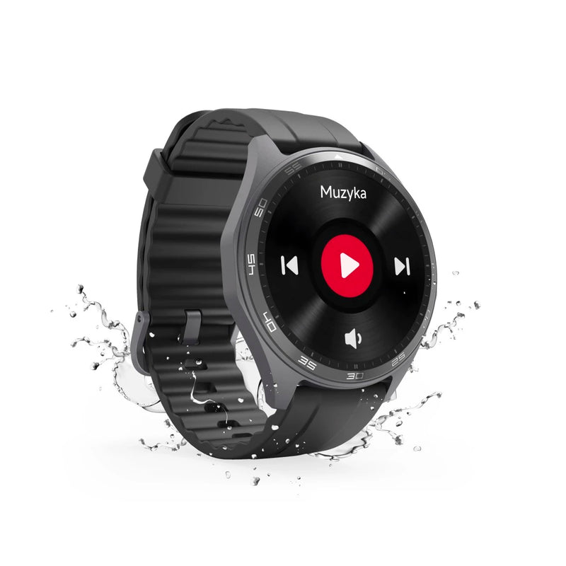 Hama Smartwatch 7010 – Antracytowy/Czarny pasek silikonowy - OUTLET