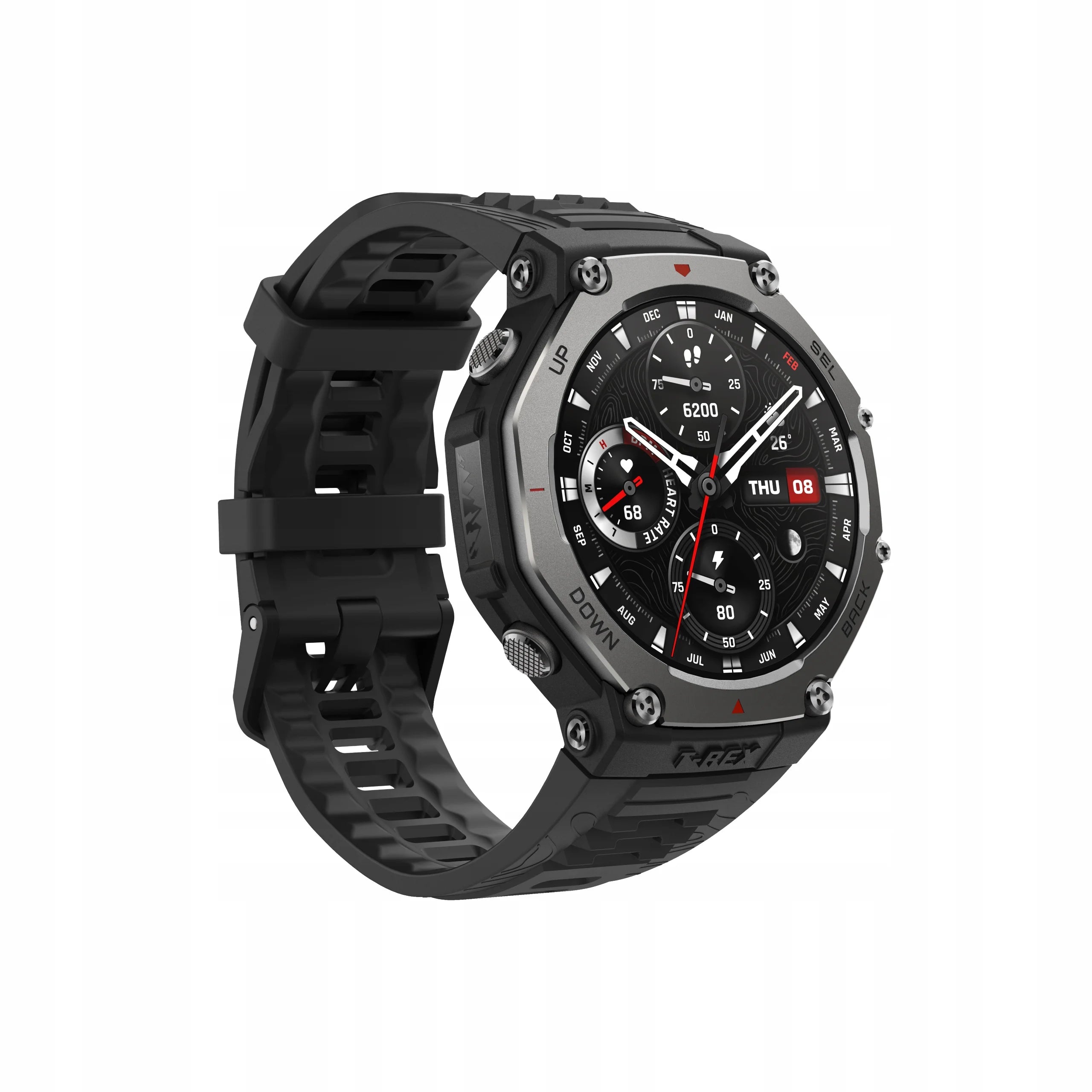 AMAZFIT T-REX 3 Onyx czarny smartwatch zegarek sportowy + Roczna Subskrypcja Zepp Aura