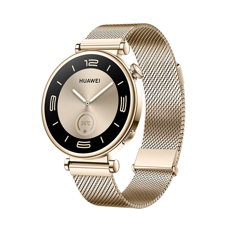 Elegenacki smartwatch damski złoty HUAWEI WATCH GT 4 41mm Elegant