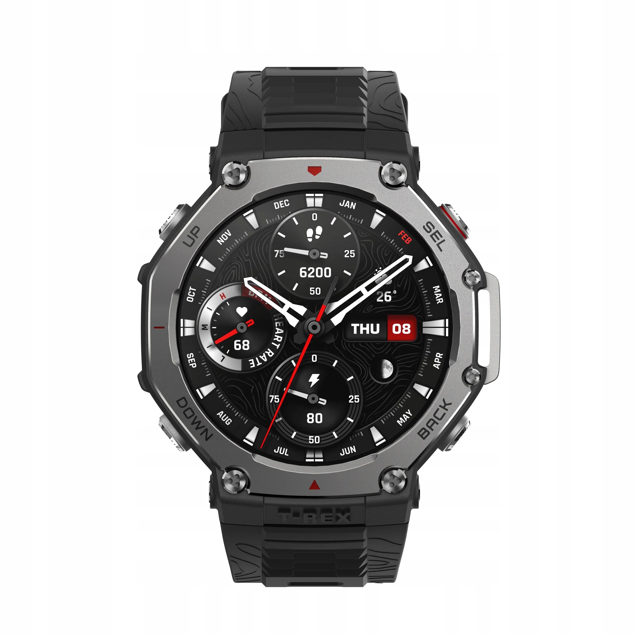 AMAZFIT T-REX 3 Onyx czarny smartwatch zegarek sportowy + Roczna Subskrypcja Zepp Aura