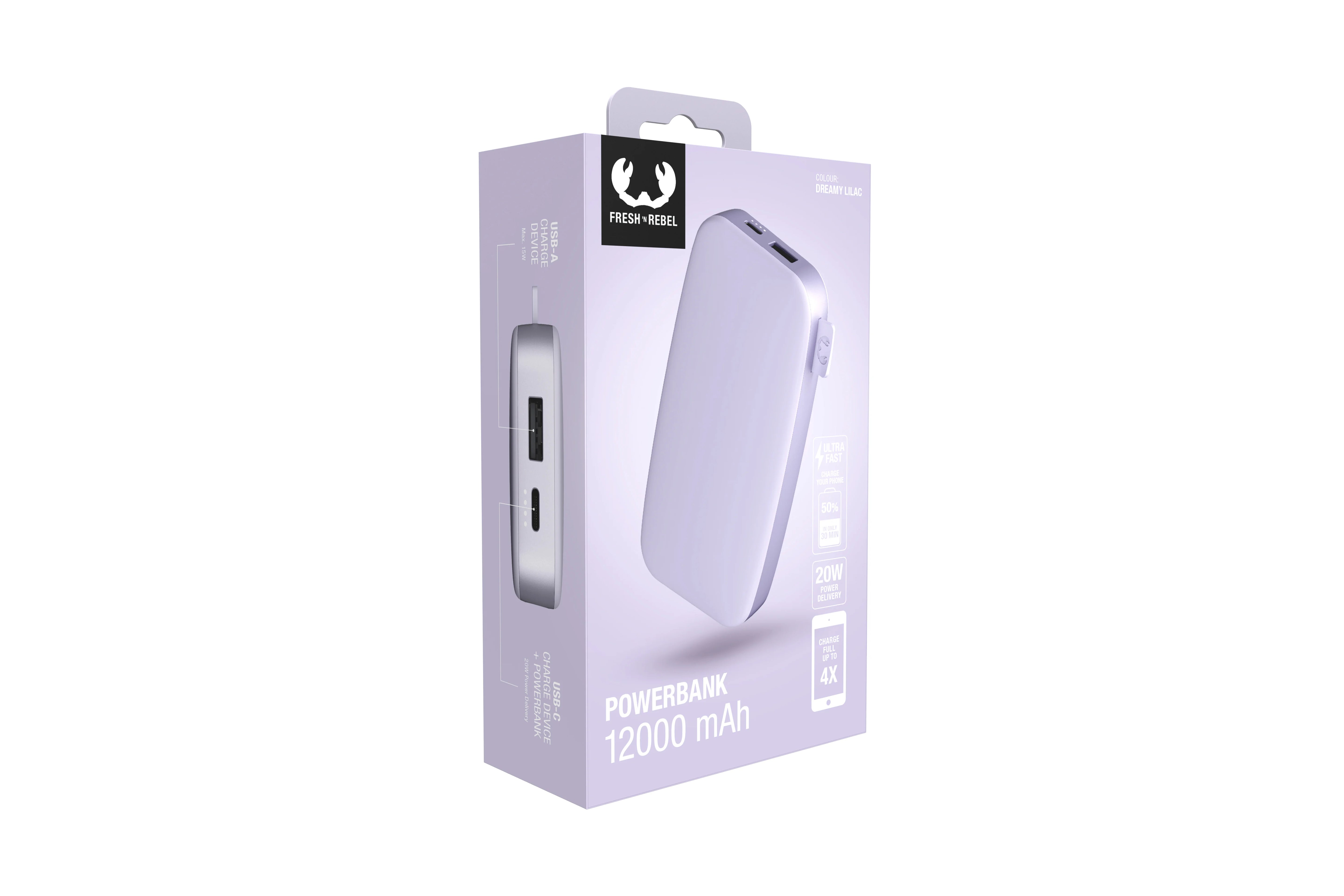 Fresh 'n Rebel Powerbank Dreamy Lilac 12000 mAh