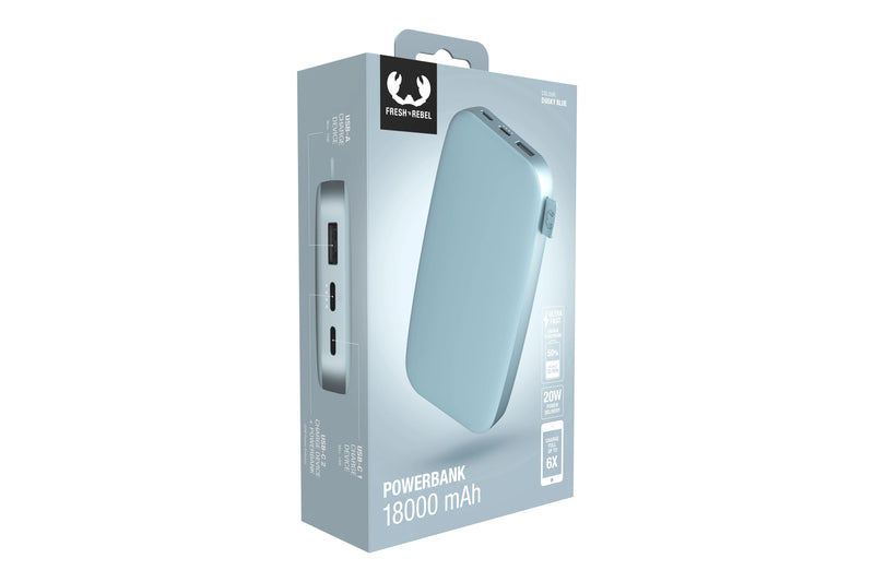 Fresh 'n Rebel Powerbank Dusky Blue 18000 mAh