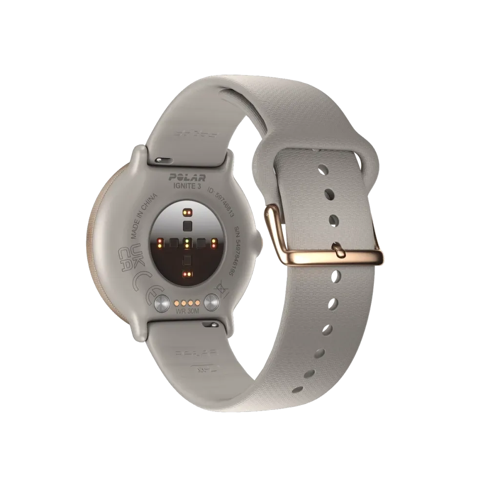 Polar Ignite 3 szaro-złoty S-L smartwatch