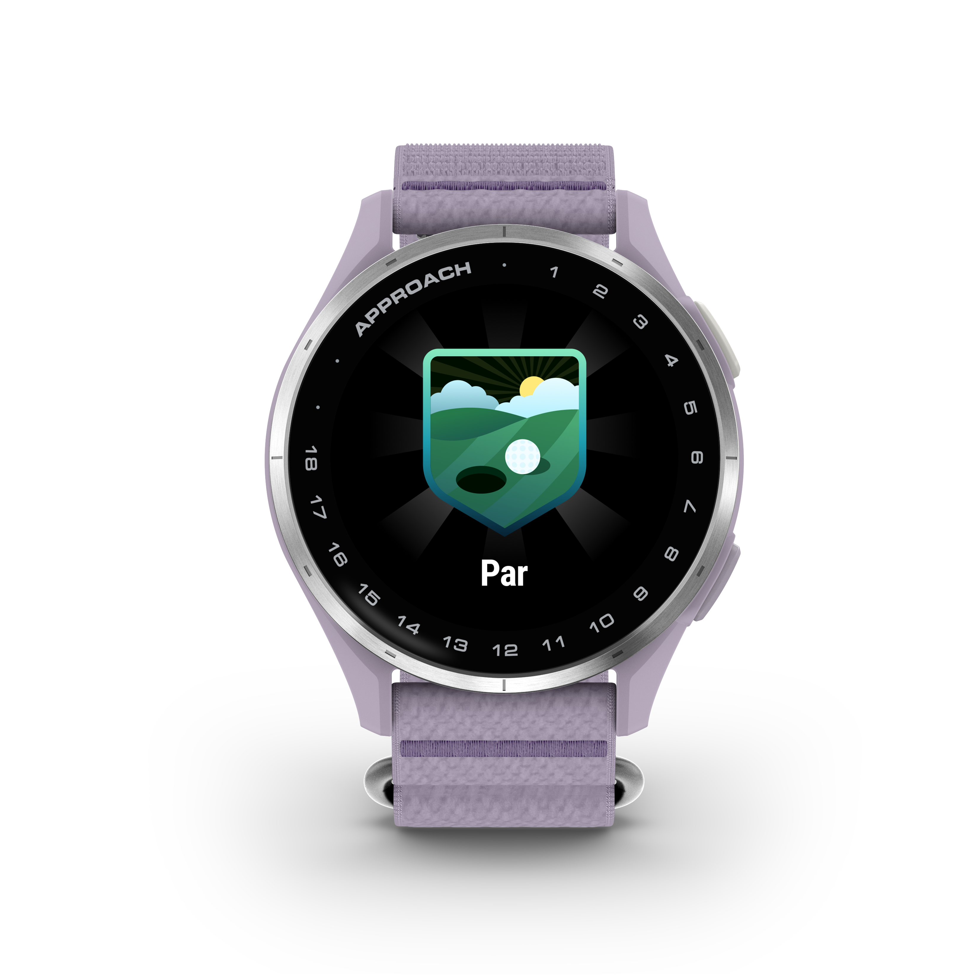 Garmin Approach® J1 – Aluminiowa ramka w kolorze Silver/Pasek ComfortFit Lilac