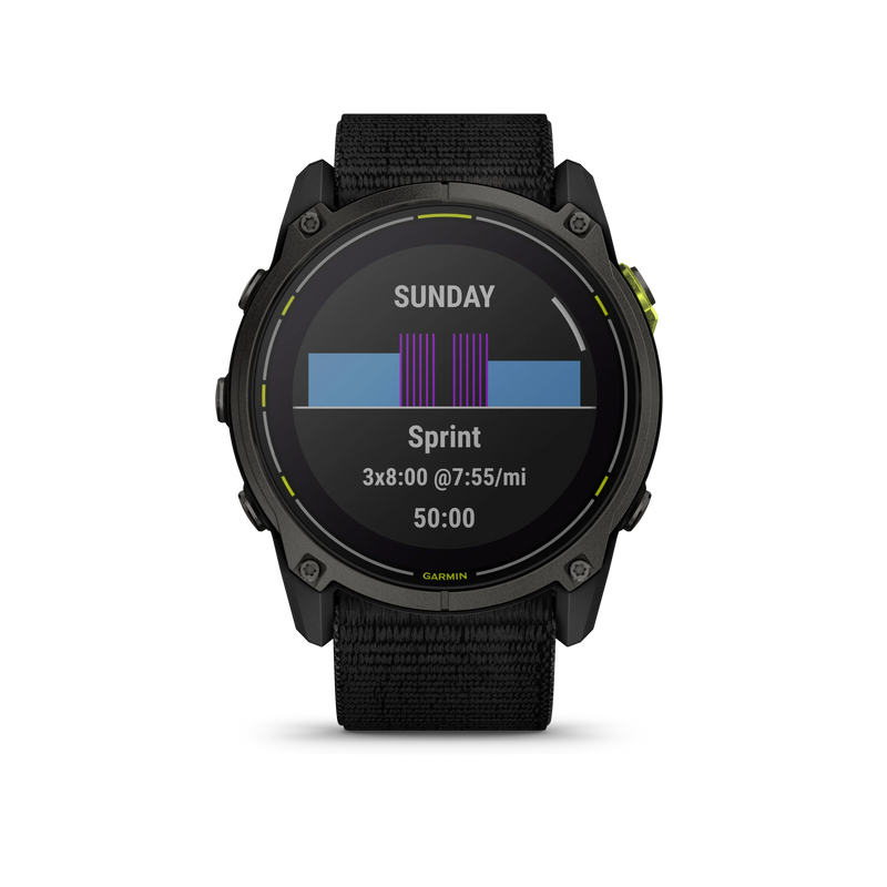 Garmin Enduro 3 MIP SOLAR Sapphire Edition 51mm 1.4” węglowoszary czarny pasek