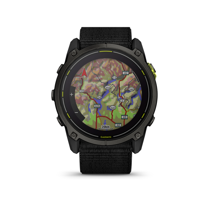 Garmin Enduro 3 MIP SOLAR Sapphire Edition 51mm 1.4” węglowoszary czarny pasek