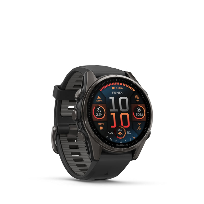 Garmin Fenix 8 — 43 mm, AMOLED Sapphire, Carbon grey DLC titanium