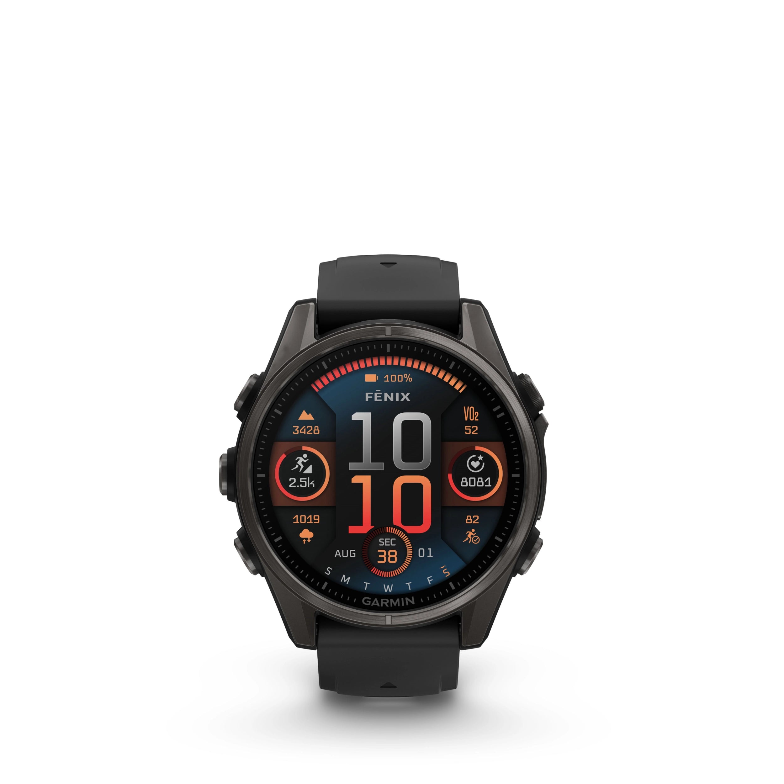 Garmin Fenix 8 — 43 mm, AMOLED Sapphire, Carbon grey DLC titanium