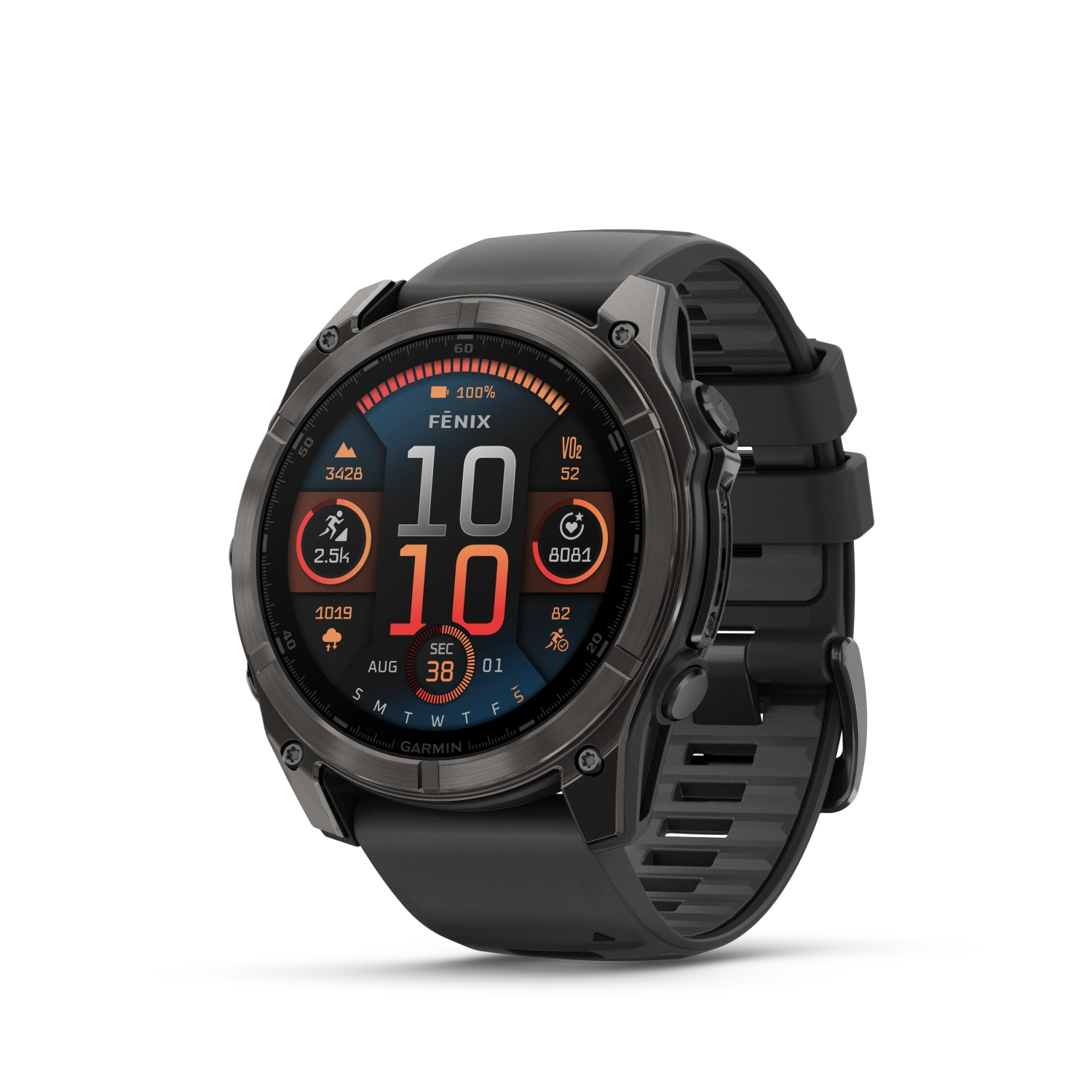 Garmin Fenix 8 AMOLED Sapphire Edition 51mm 1.4” Carbon grey DLC z paskiem silikonowym w kolorze czarnym