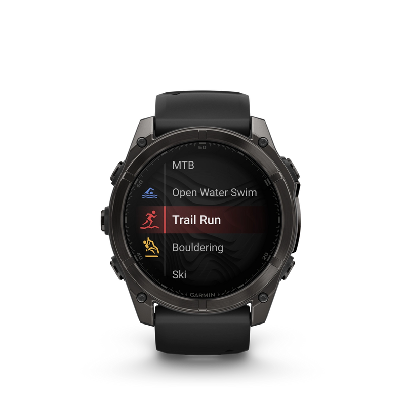 Garmin Fenix 8 AMOLED Sapphire Edition 51mm 1.4” Carbon grey DLC z paskiem silikonowym w kolorze czarnym