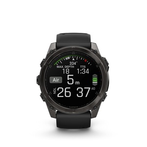Garmin Fenix 8 AMOLED Sapphire Edition 51mm 1.4” Carbon grey DLC z paskiem silikonowym w kolorze czarnym