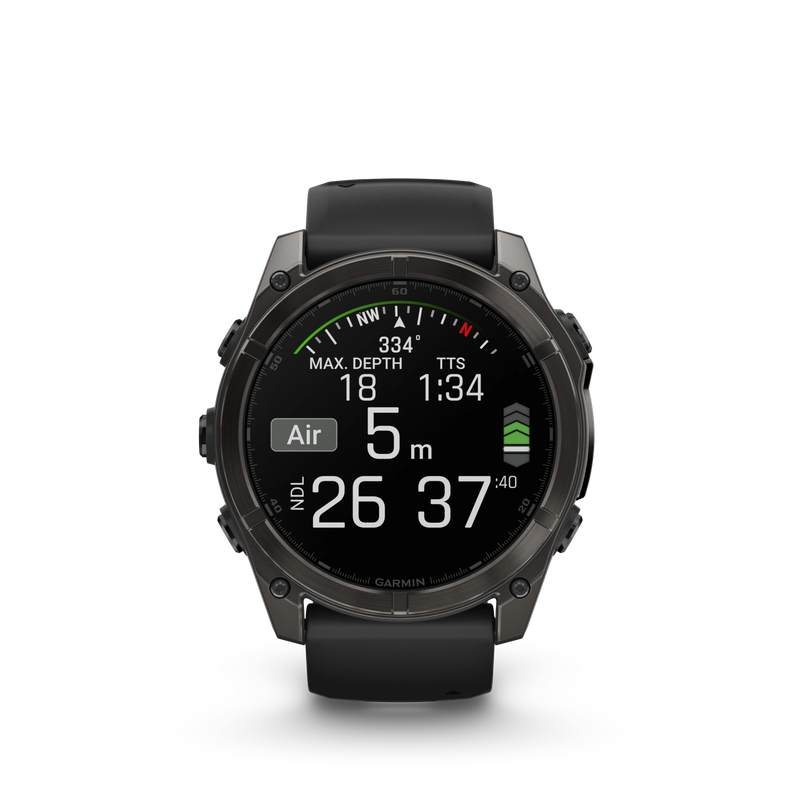 Garmin Fenix 8 AMOLED Sapphire Edition 51mm 1.4” Carbon grey DLC z paskiem silikonowym w kolorze czarnym