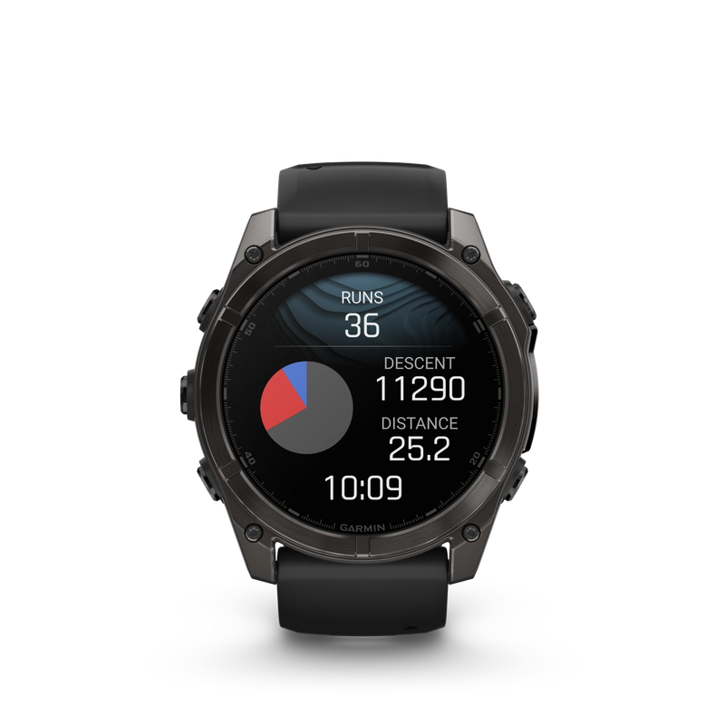 Garmin Fenix 8 AMOLED Sapphire Edition 51mm 1.4” Carbon grey DLC z paskiem silikonowym w kolorze czarnym